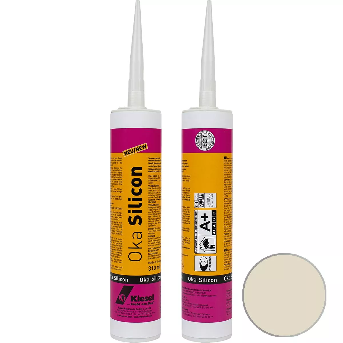 Junta de silicona Kiesel OKA SILICON Topas 310 ml