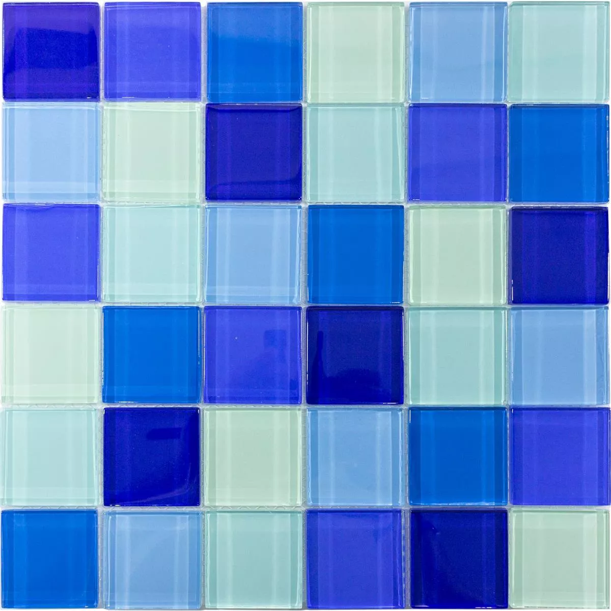 Mosaico de Cristal Azulejos Glasgow Azul Mix