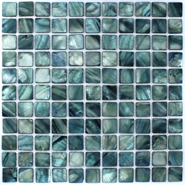 Azulejos De Mosaico Cristal Efecto Nacarado 25x25x2mm Verde