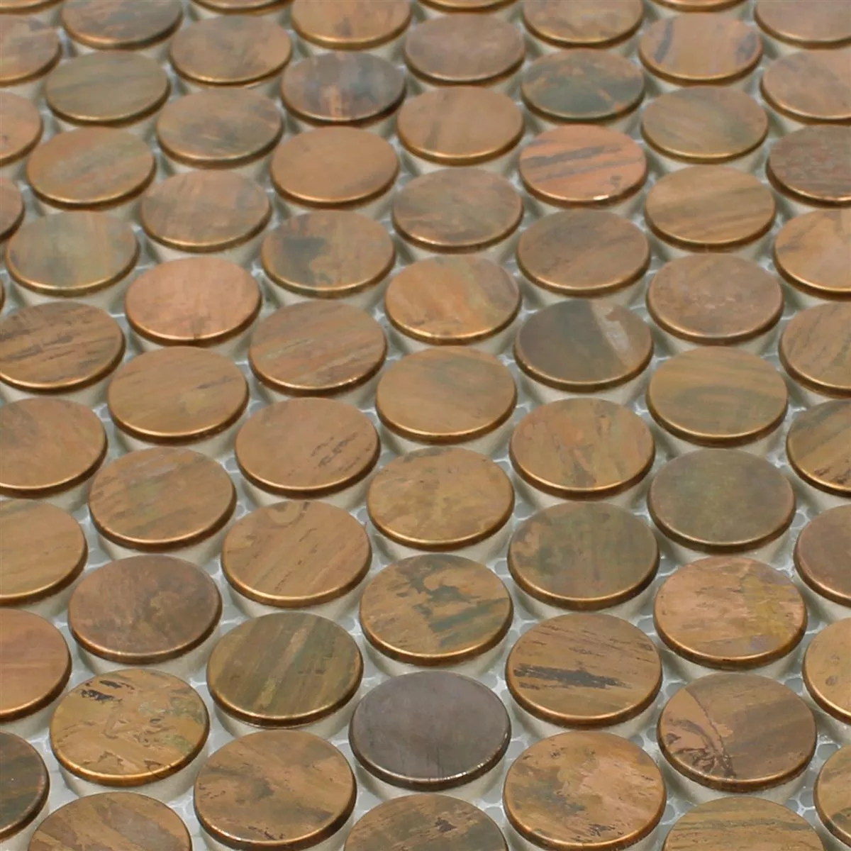 Metal Cobre Azulejos De Mosaico Myron Boton