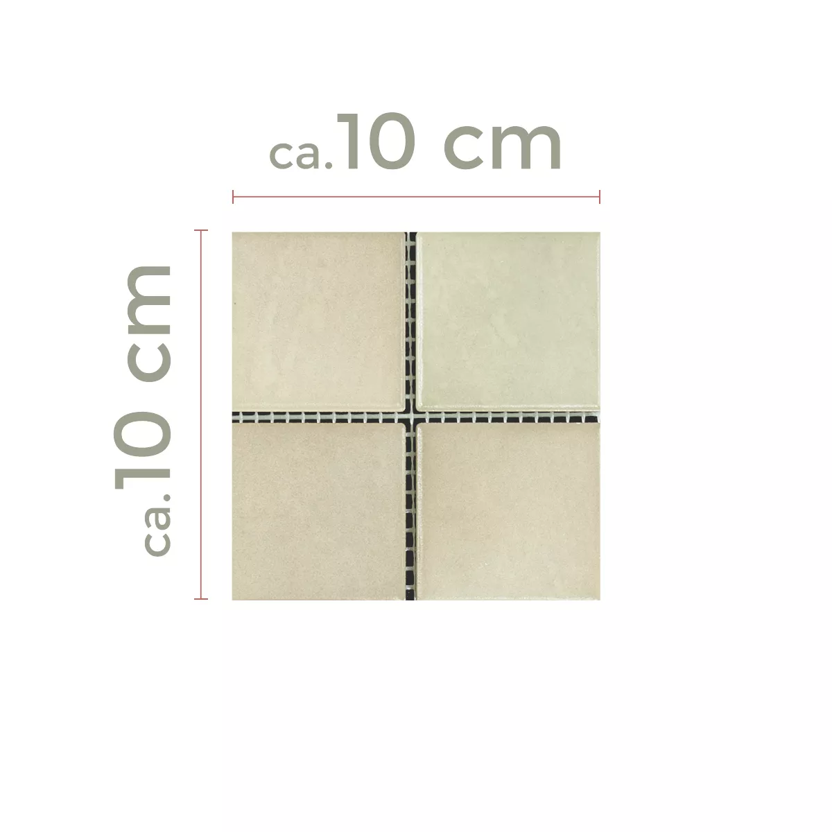 Muestra Mosaico Cerámico Azulejos Palazzia Beige