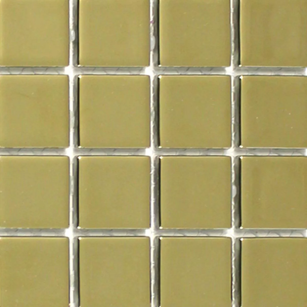 Muestra Mosaico De Cristal Azulejos Oro Uni 25x25x4mm