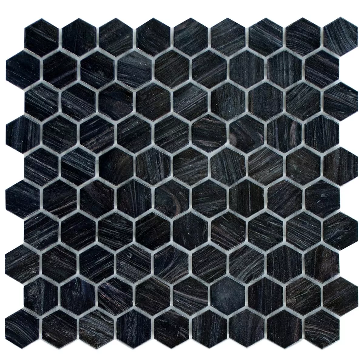 Mosaico de Cristal Azulejos Trend-Vi Hexagonales 260 Antracita