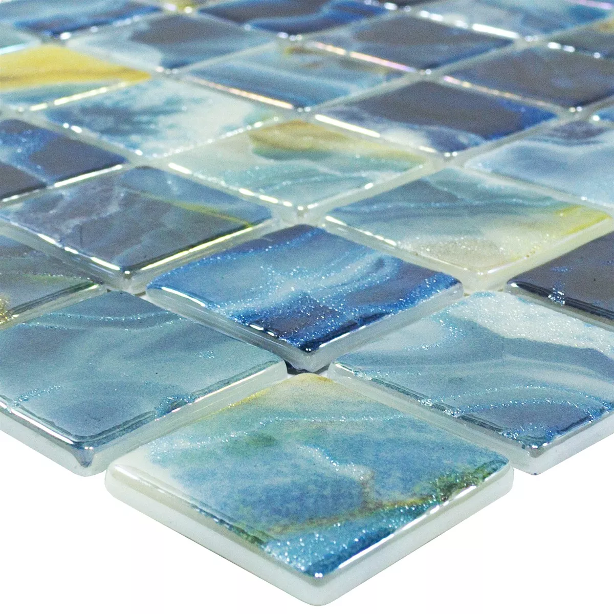 Cristal Pool Azulejos De Mosaico Carolina Azul
