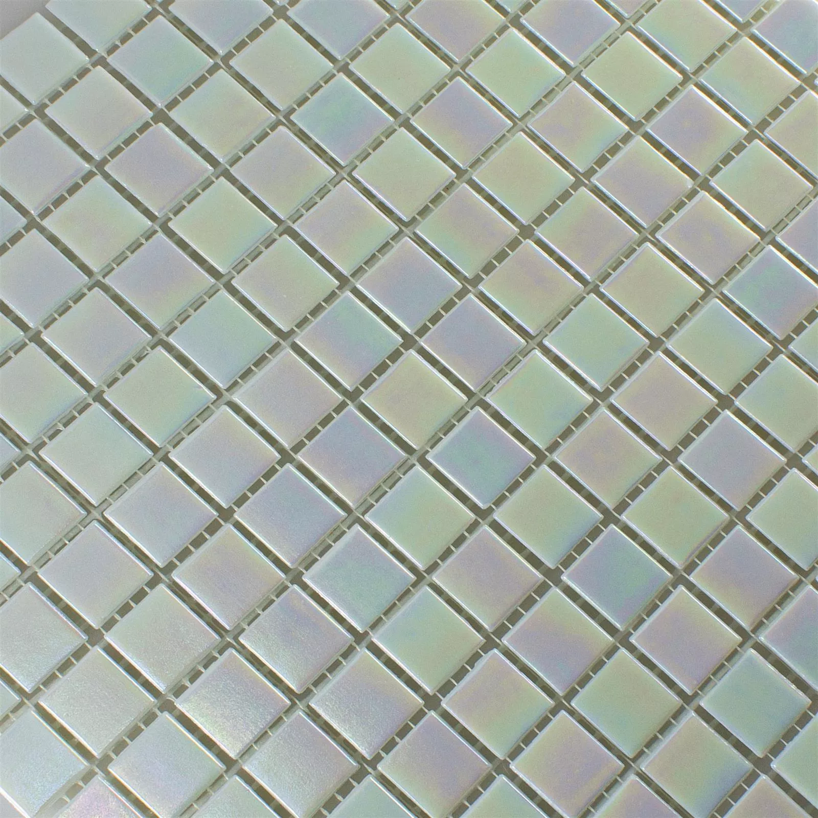 Mosaico De Cristal Efecto Nacarado Ingolstadt Blanco Cuadrado 20