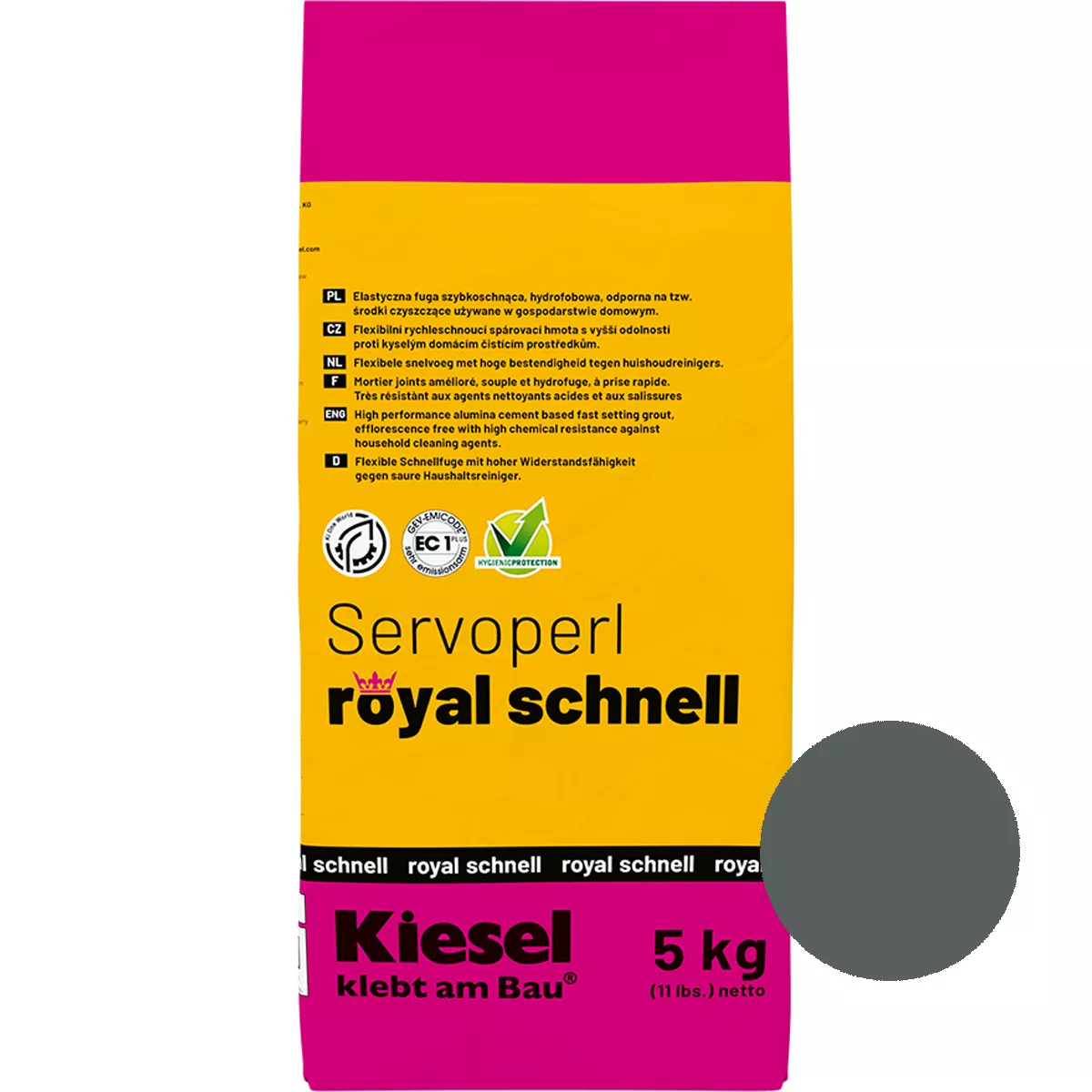 Compuesto para juntas Servoperl Royal Quick Basalt 5 kg