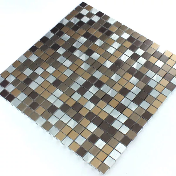 Azulejos De Mosaico Auminio Cobre Mezcla 15x15x8mm