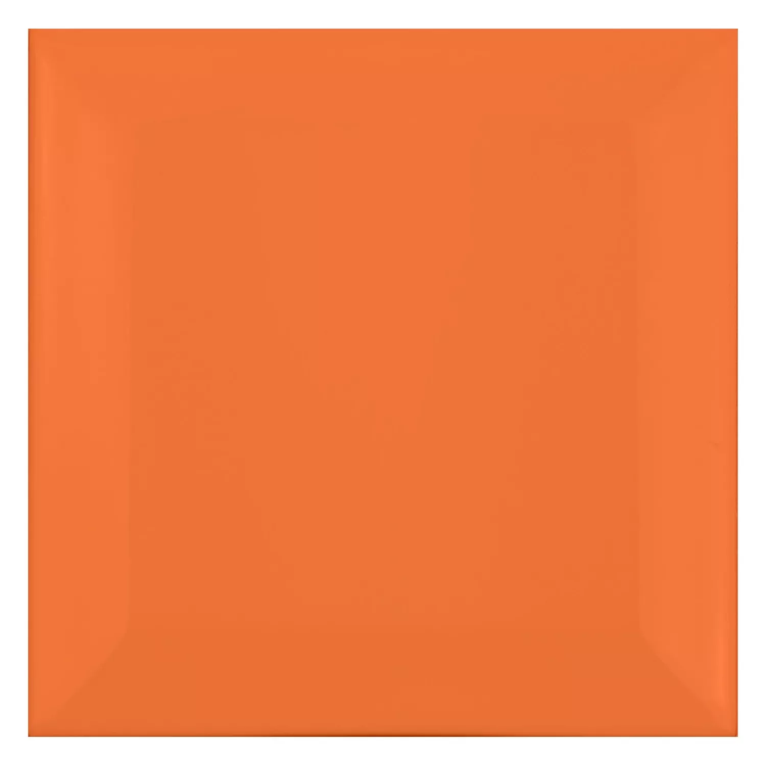 Azulejo de metro Naranja Mate 10x10 cm Faceta Catarina Naranja