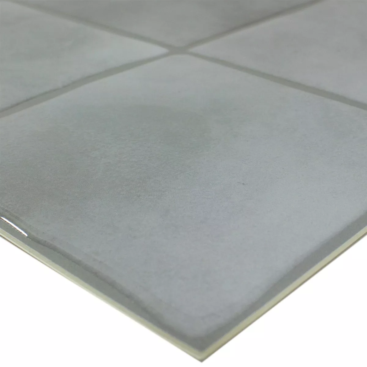 Azulejos De Mosaico Lavin Gris Claro Brillante Autoadhesivo