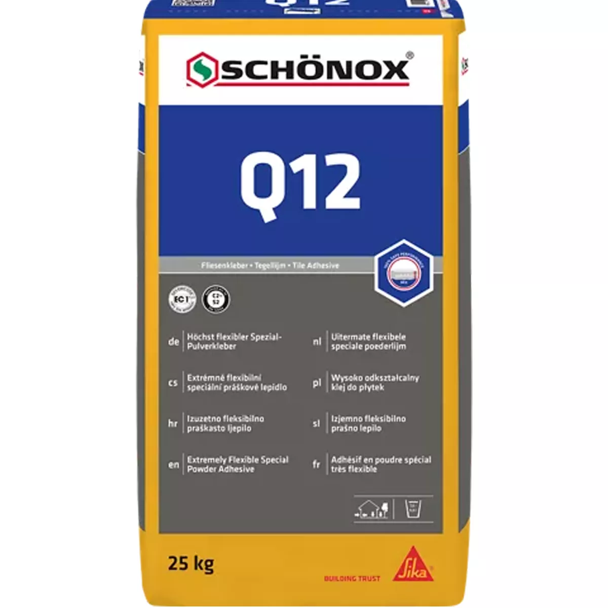 Adhesivo para azulejos Schönox Q12 adhesivo especial en polvo 25 kg