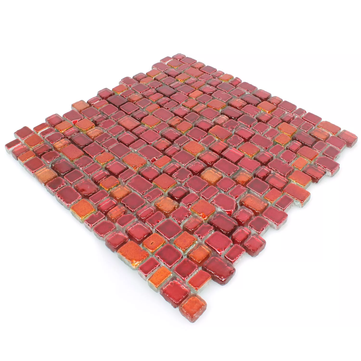 Azulejos De Mosaico Cristal Roxy Rojo Naranja