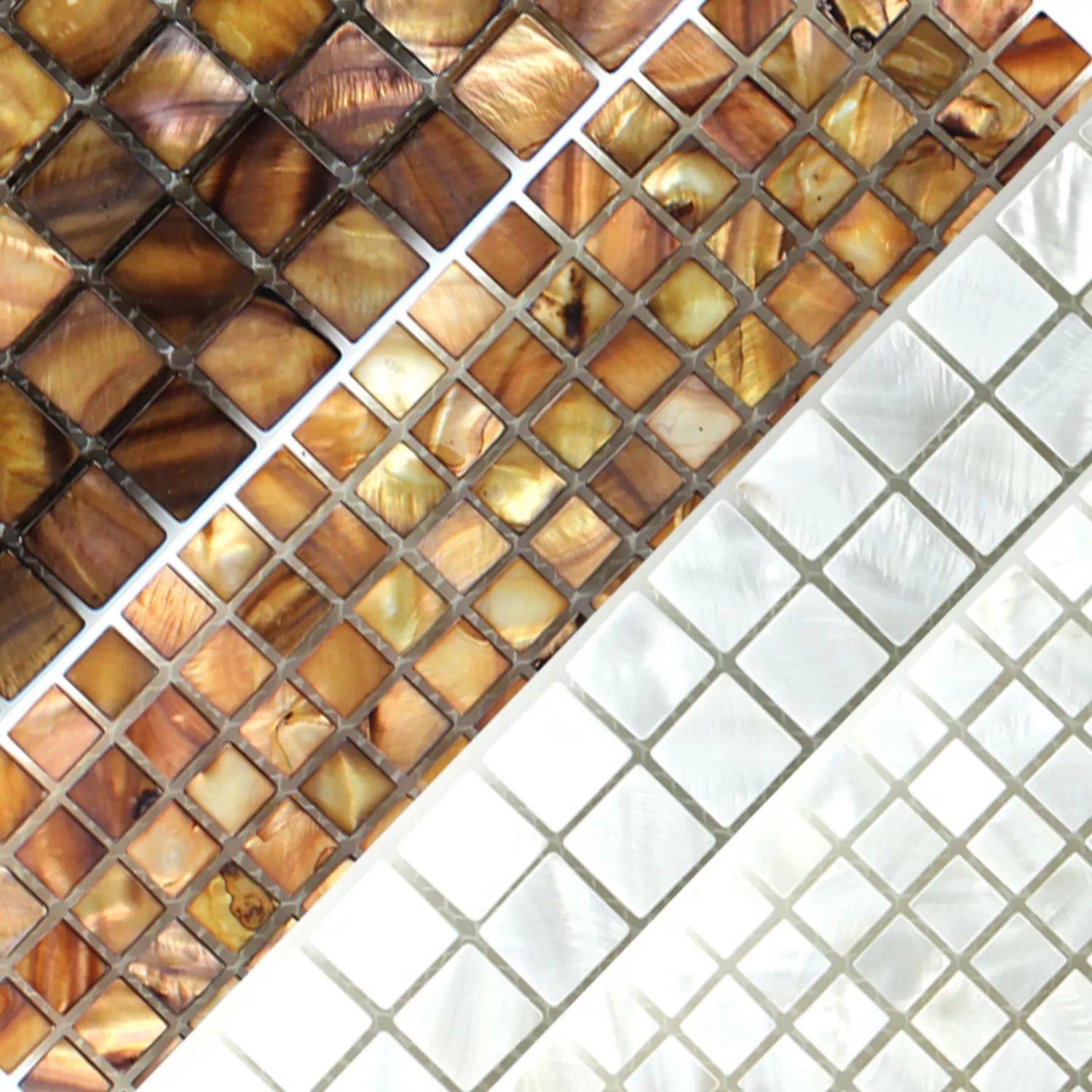 Muestra Azulejos De Mosaico Gospodin Cristal Concha Mezcla