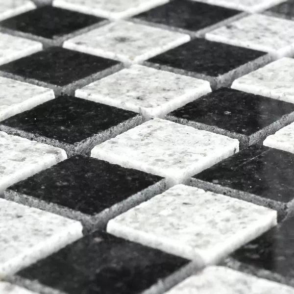 Azulejos De Mosaico Granito Galaxy Negro Kashmir Blanco