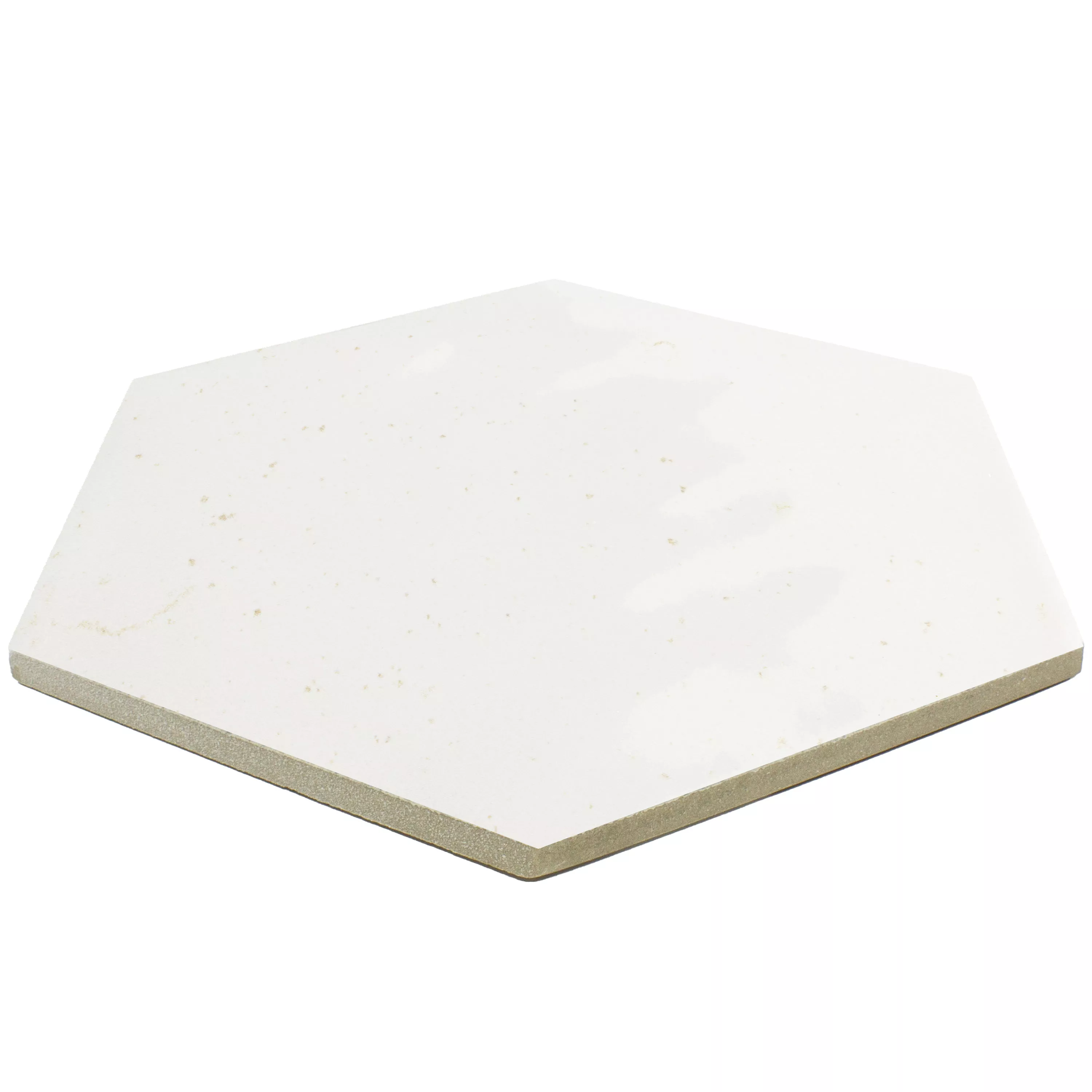 Revestimientos Arosa Brillante Corrugado Hexagonales Blanco 17,3x15cm