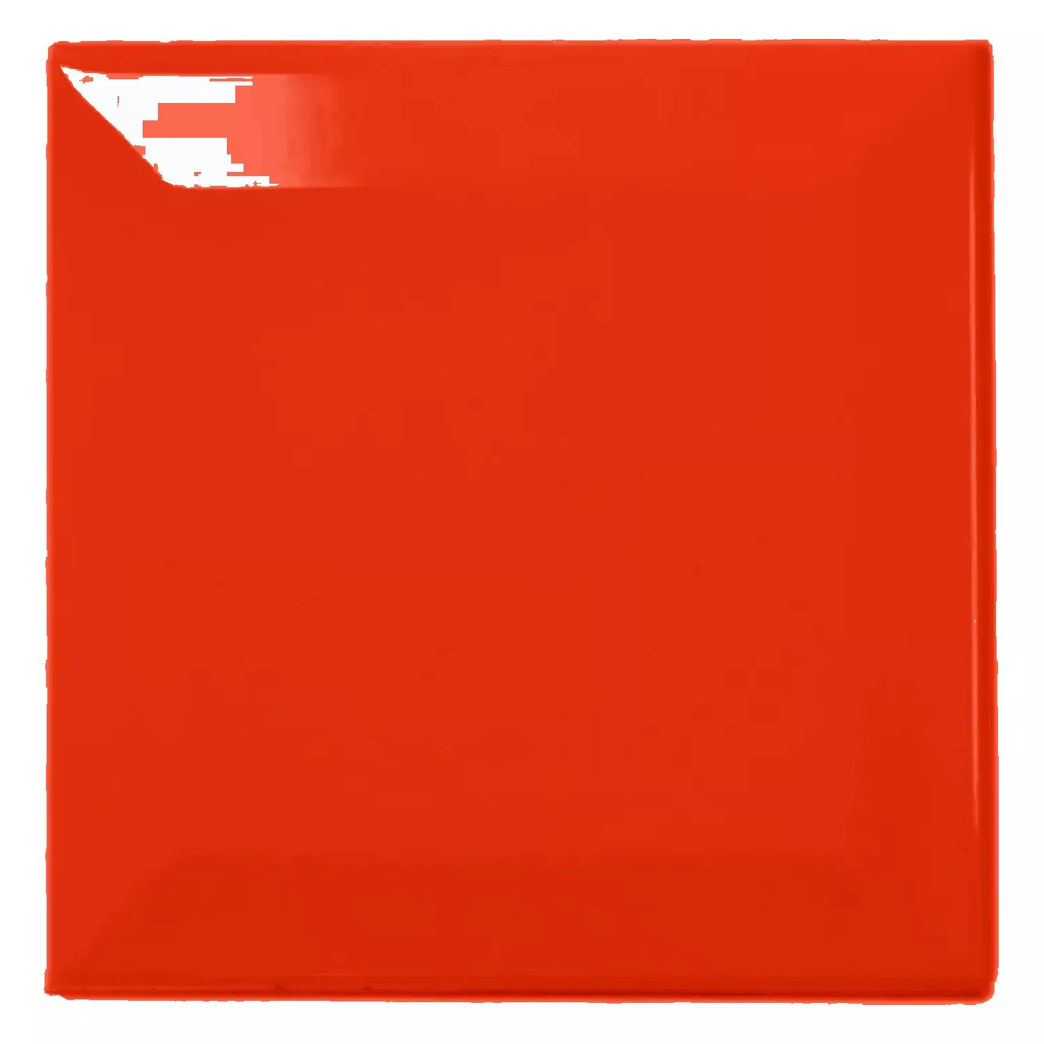 Azulejo de metro Rojo Brillante 10x10 cm Faceta Catarina Rojo