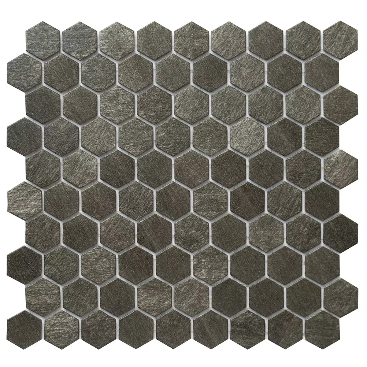 Mosaico de Cristal Azulejos Trend-Vi Hexagonales 2124 Gris Oscuro