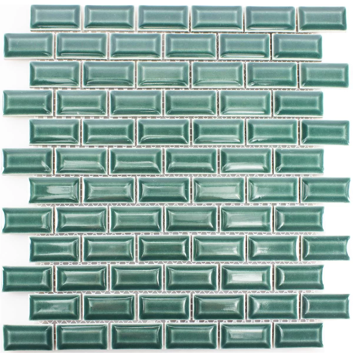 Mosaico Cerámico Azulejos Organica Metro Verde