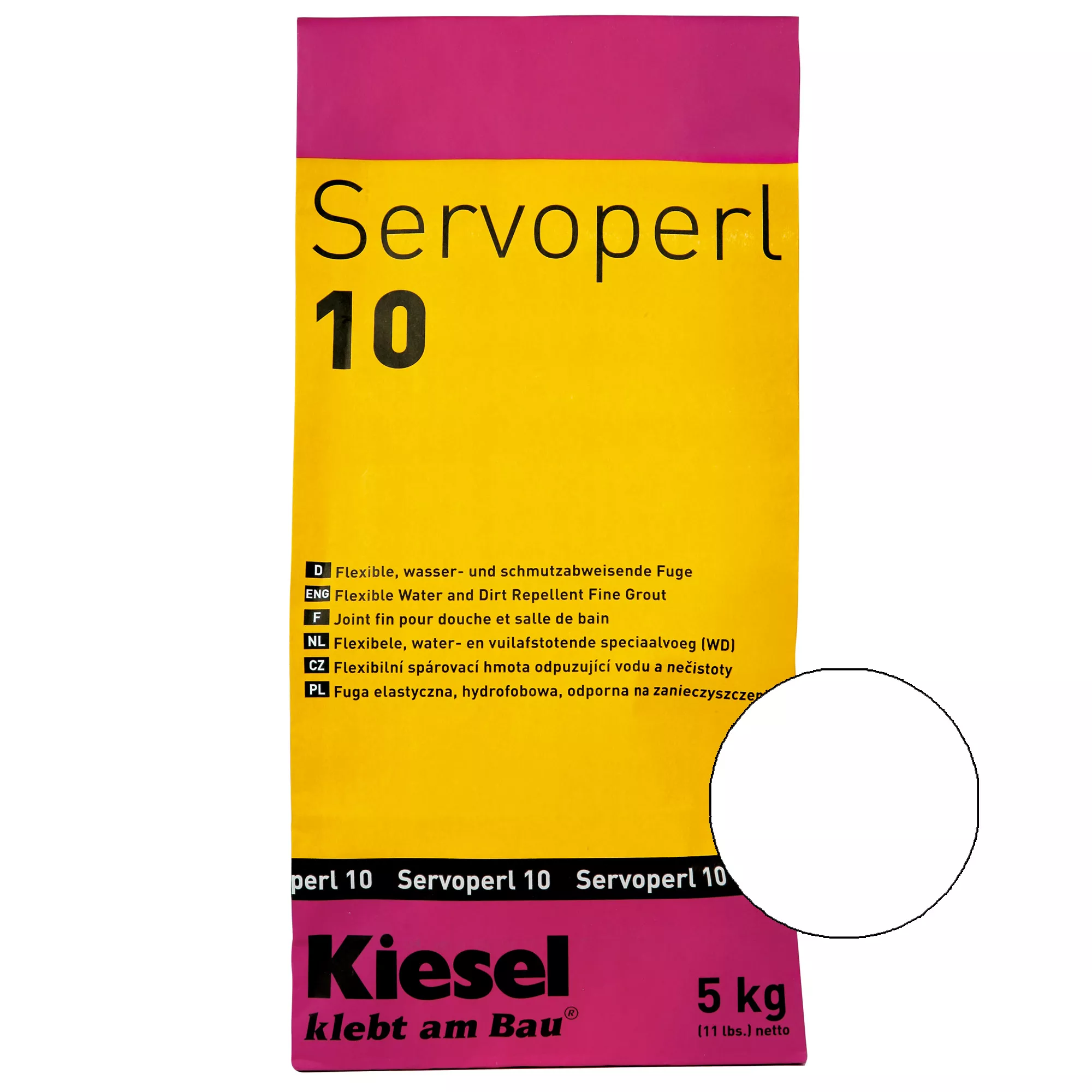 Kiesel Servoperl 10 - Junta Cementosa Flexible (5KG Edelweiss)