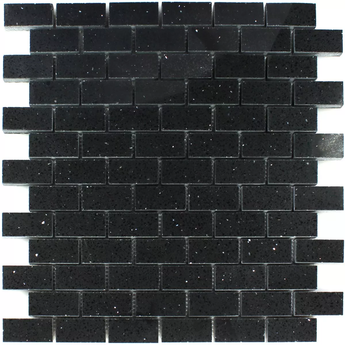 Azulejos De Mosaico Resina Cuarzo Negro