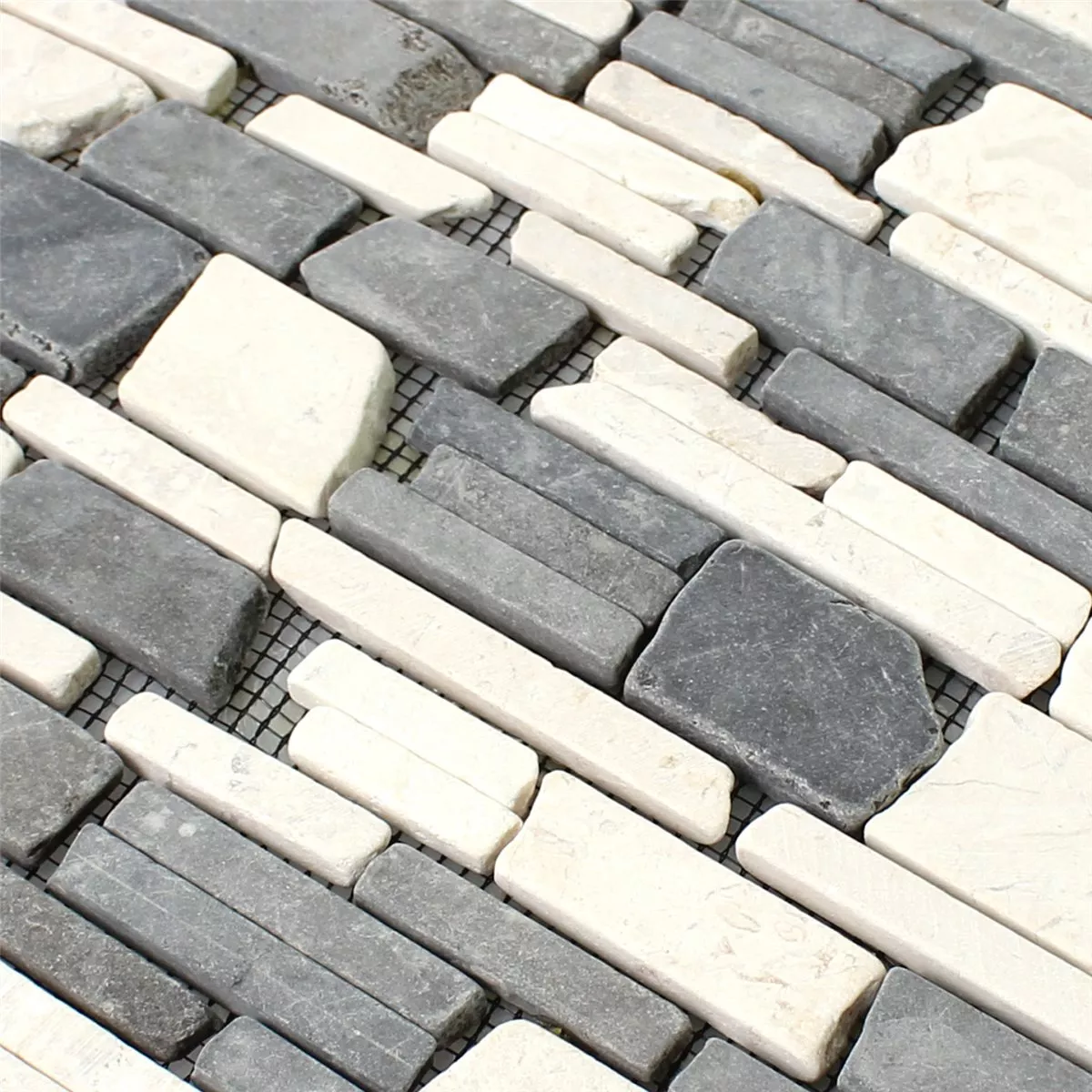 Muestra Azulejos De Mosaico Mármol Piedra Natural Brick Biancona Java
