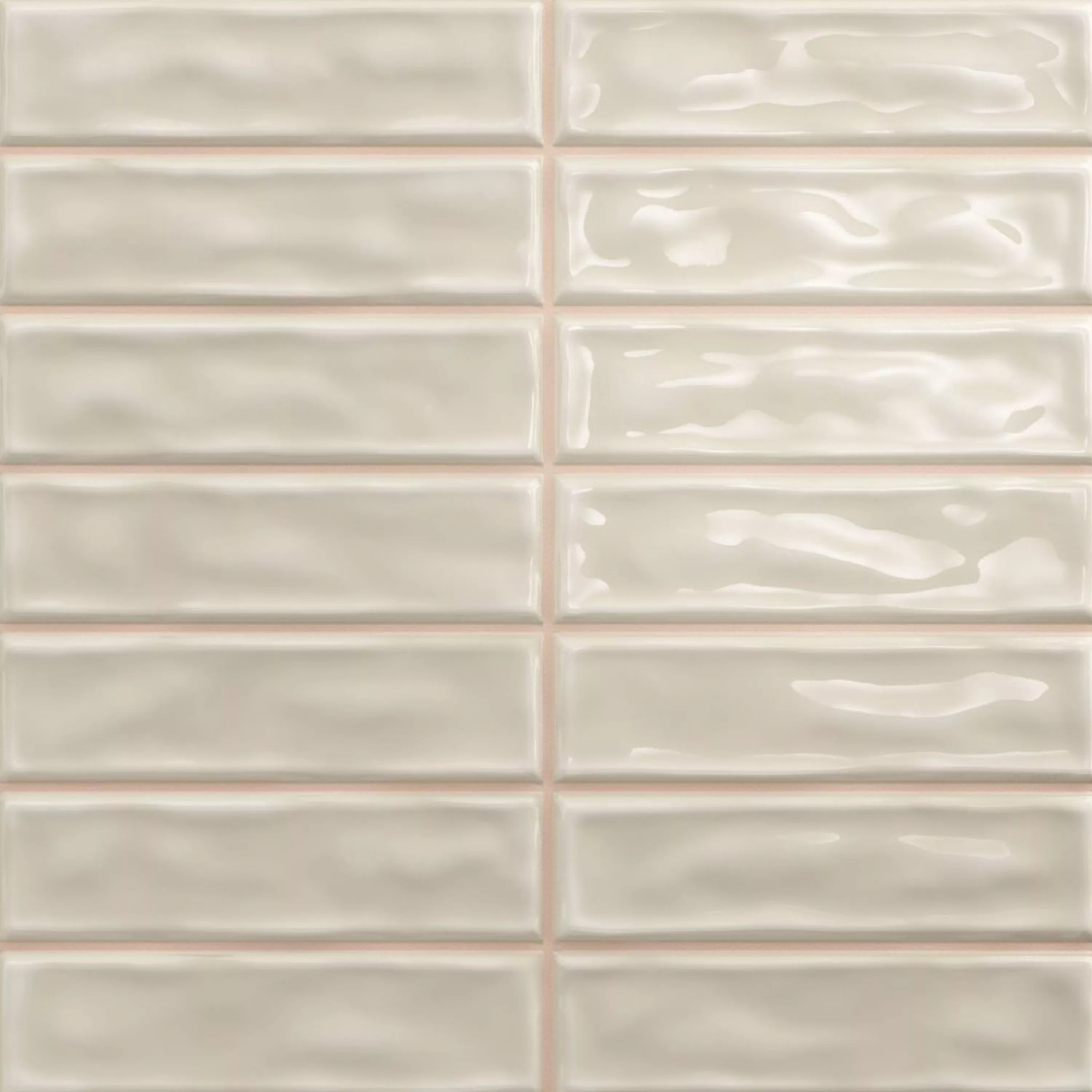 Muestra Revestimientos Verbania Palillos Brillante Corrugado Beige 20x20cm