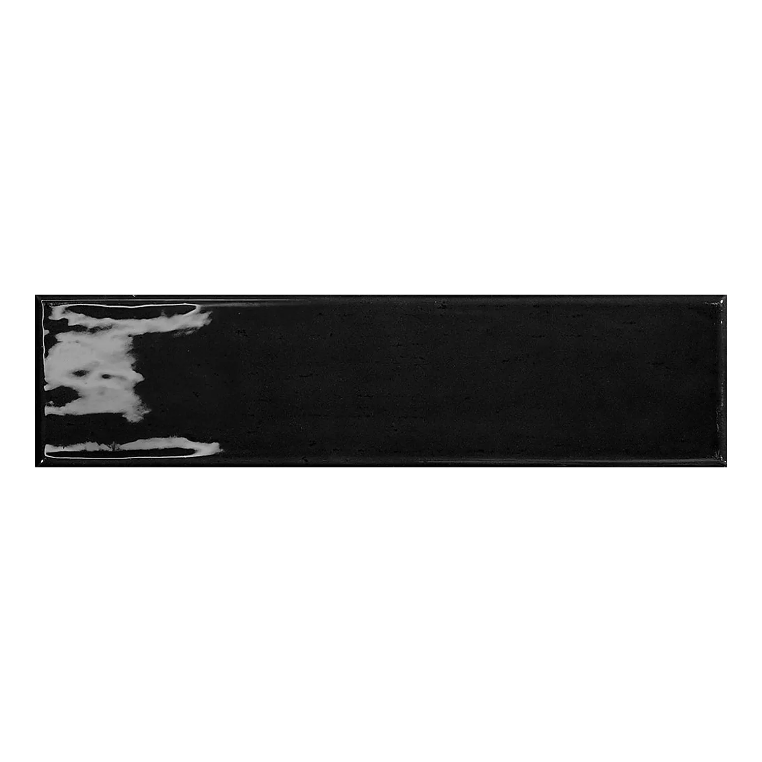 Capena Negro Brillante Rústico 7,5x30 cm Negro