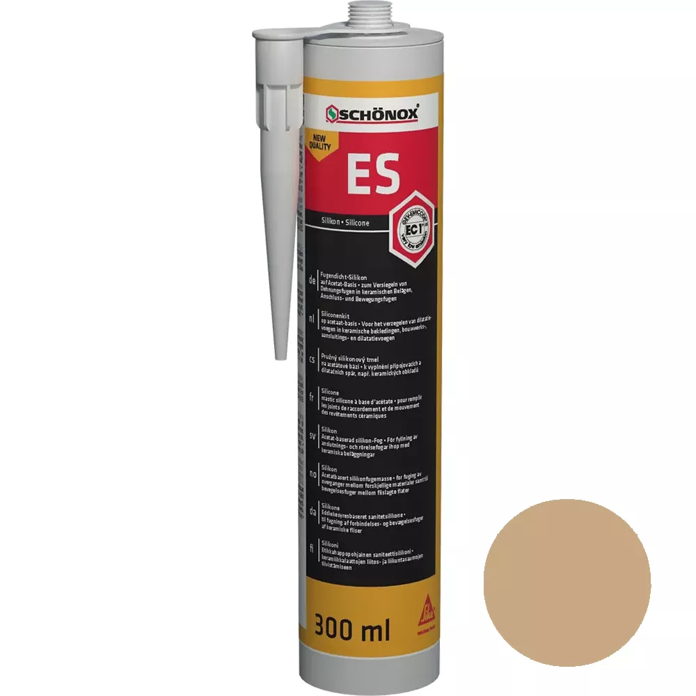 Sellador de juntas de silicona Schönox ES Caramel (300 ml)