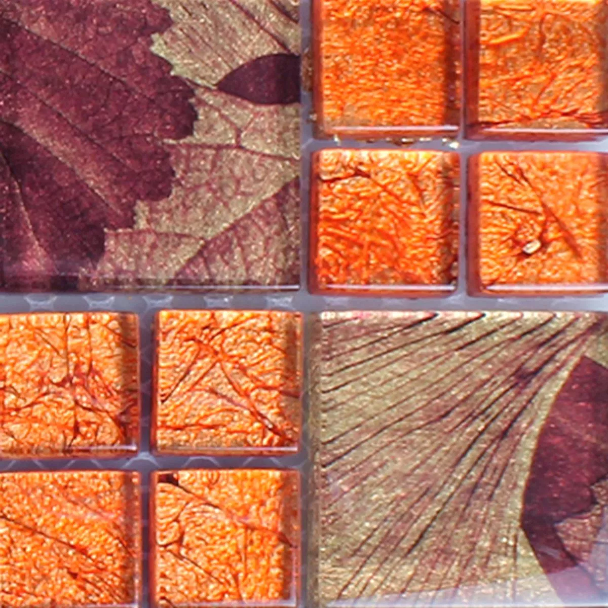 Muestra Azulejos De Mosaico Firebird Naranja