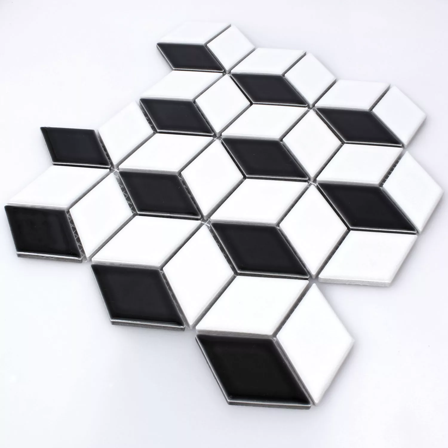 Mosaico Cerámico Kosmos 3D Cubo Brillante