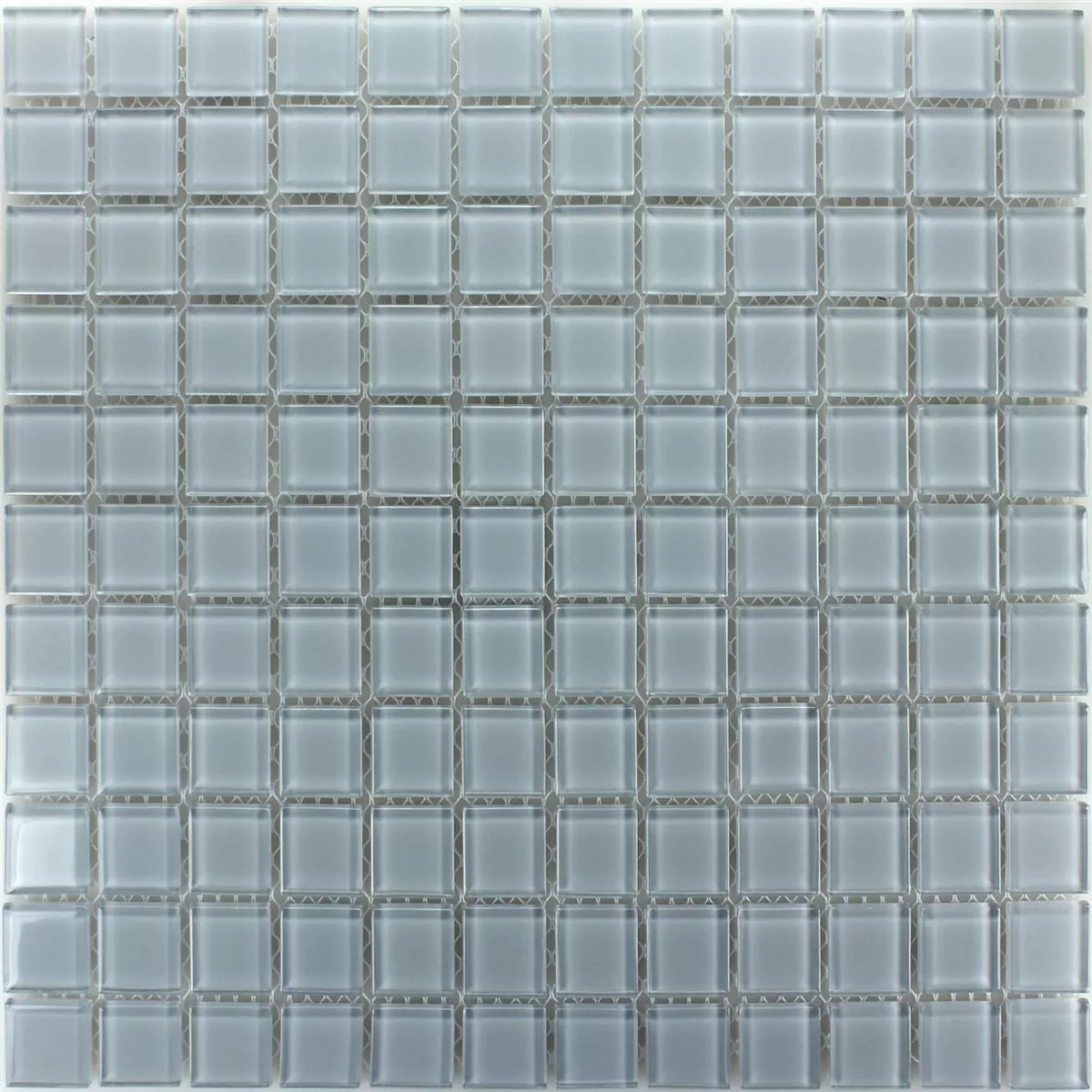 Mosaico De Cristal Azulejos 25x25x4mm Gris Uni