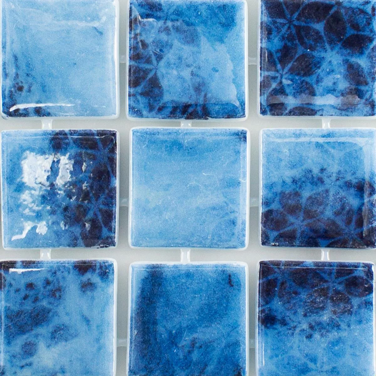 Muestra Vidrio Piscina Mosaico Baltic Azul