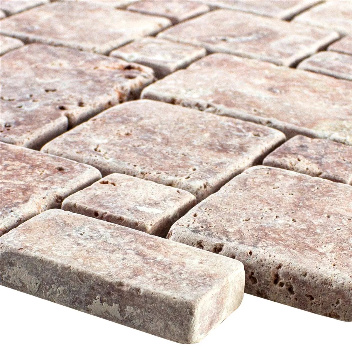 Piedra Natural Travertino Azulejos De Mosaico LaGrange Rojo Piedra Natural Travertino Azulejos De Mosaico LaGrange Rojo