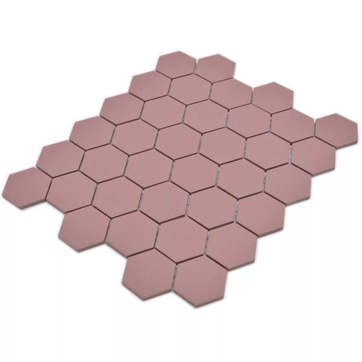Muestra Mosaico Cerámico Bismarck R10B Hexagonales Terracota H51