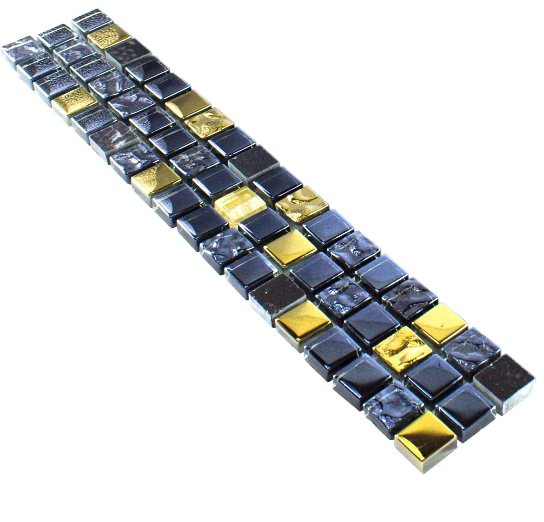 Cristal Piedra Natural Bordes De Azulejos Marco Negro Oro