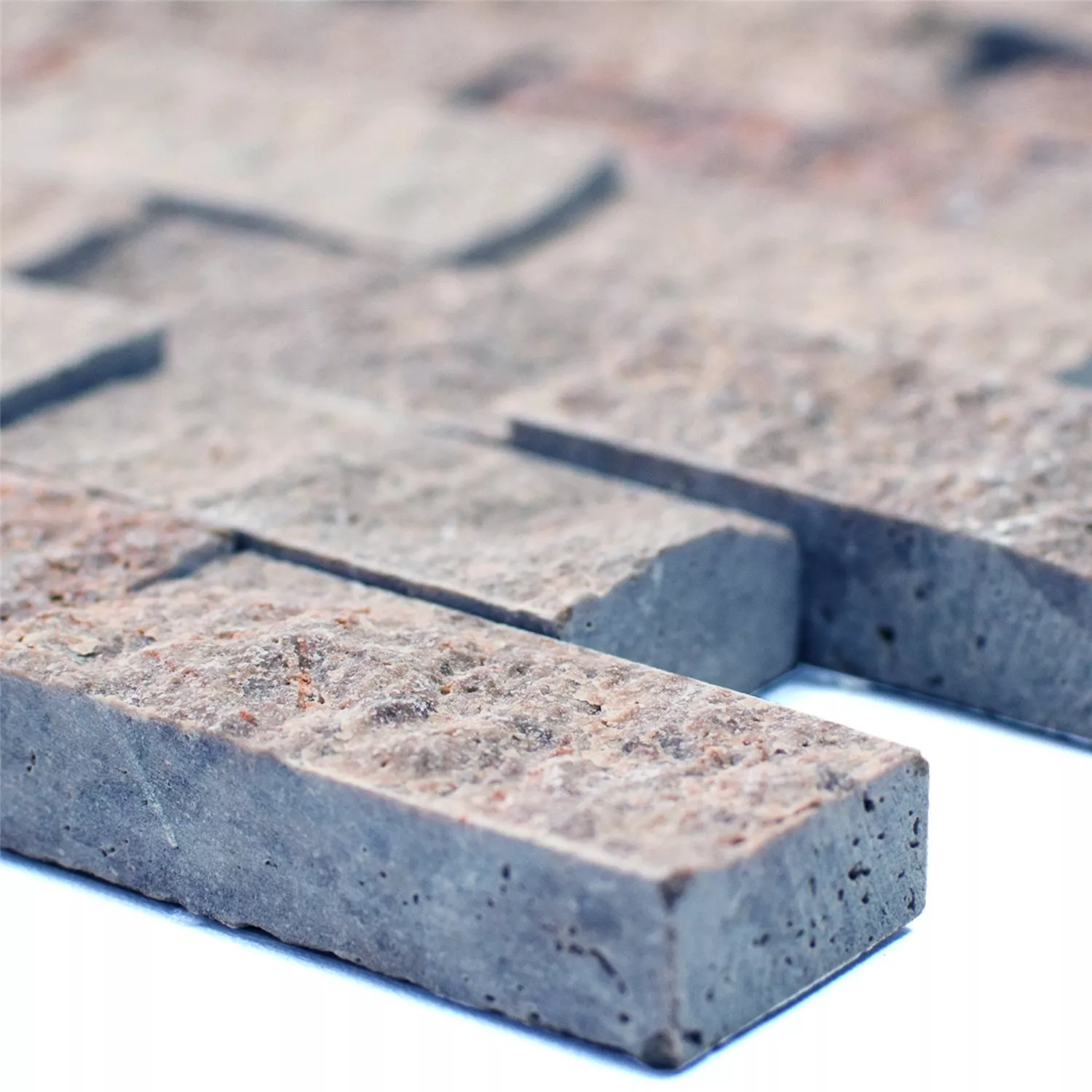 Azulejos De Mosaico Travertino Patara Noce 3D