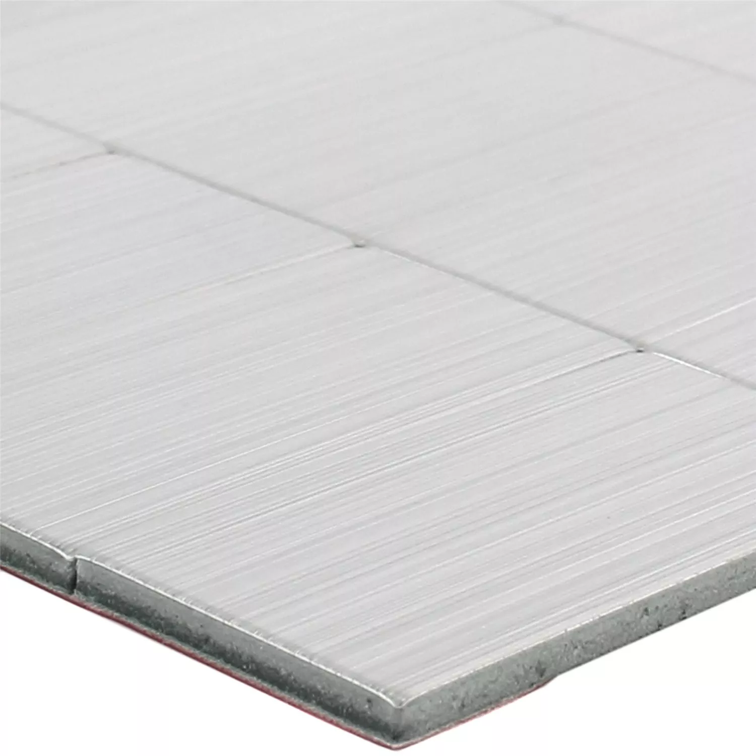 Azulejos De Mosaico Metal Autoadhesivo Mikros Plateado Rectángulo Azulejos De Mosaico Metal Autoadhesivo Mikros Plateado Rectángulo