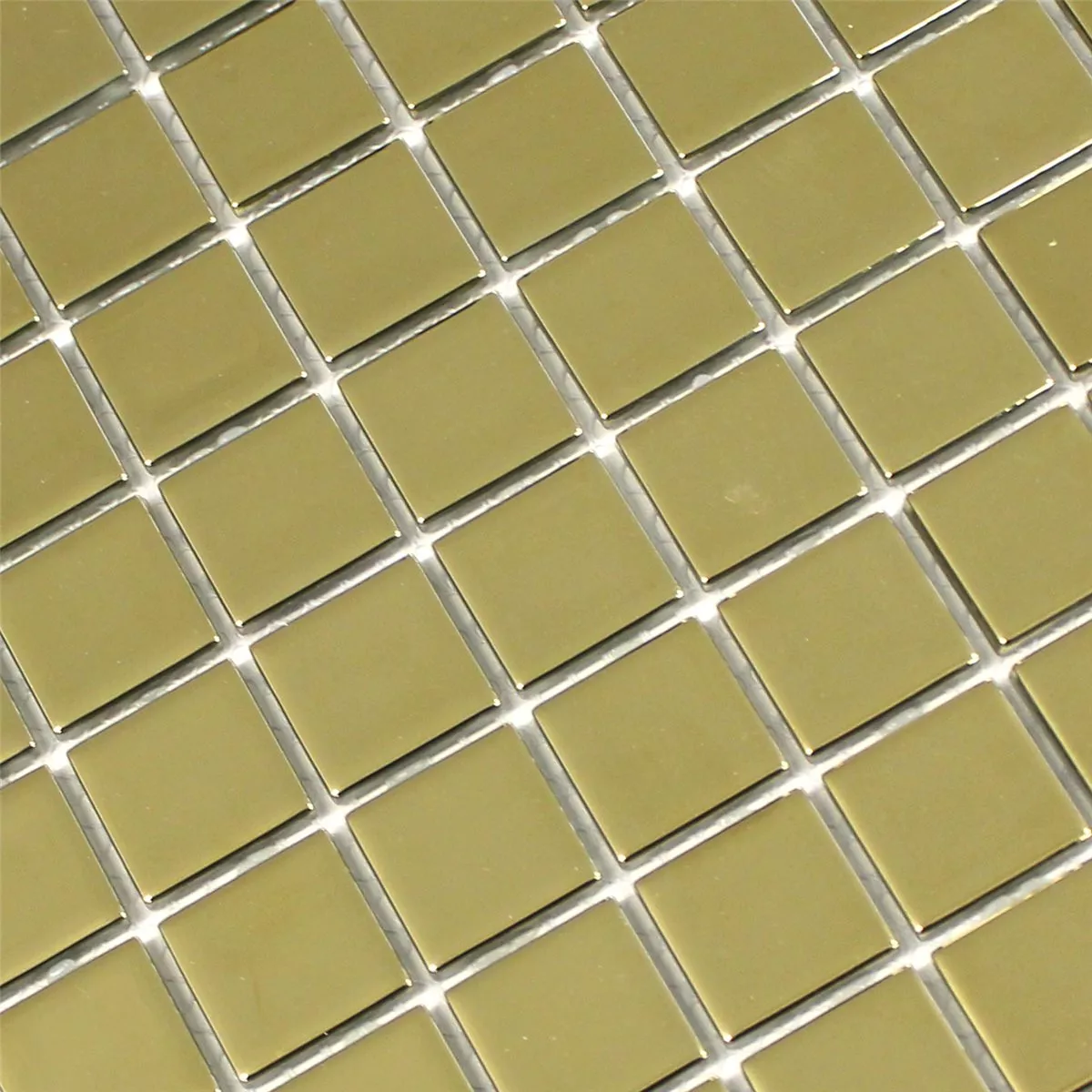 Mosaico De Cristal Azulejos Oro Uni 25x25x4mm