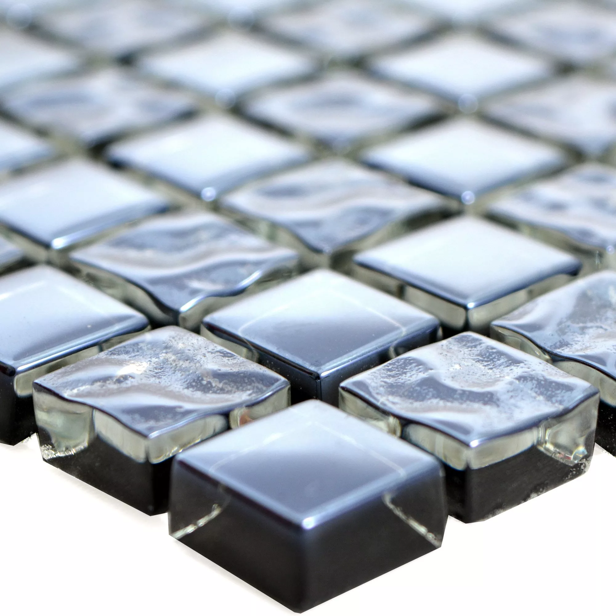 Mosaico De Cristal Azulejos Moldau Negro