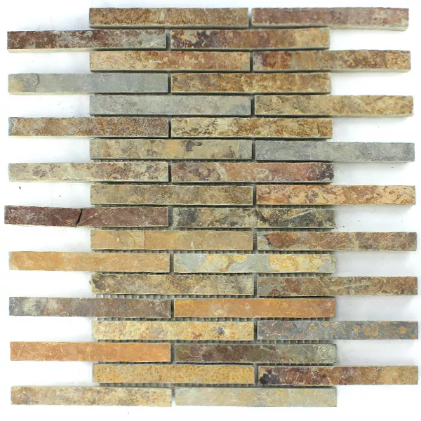 Azulejos De Mosaico Cuarcita Piedra Natural Multi Colorido Mezcla Stick