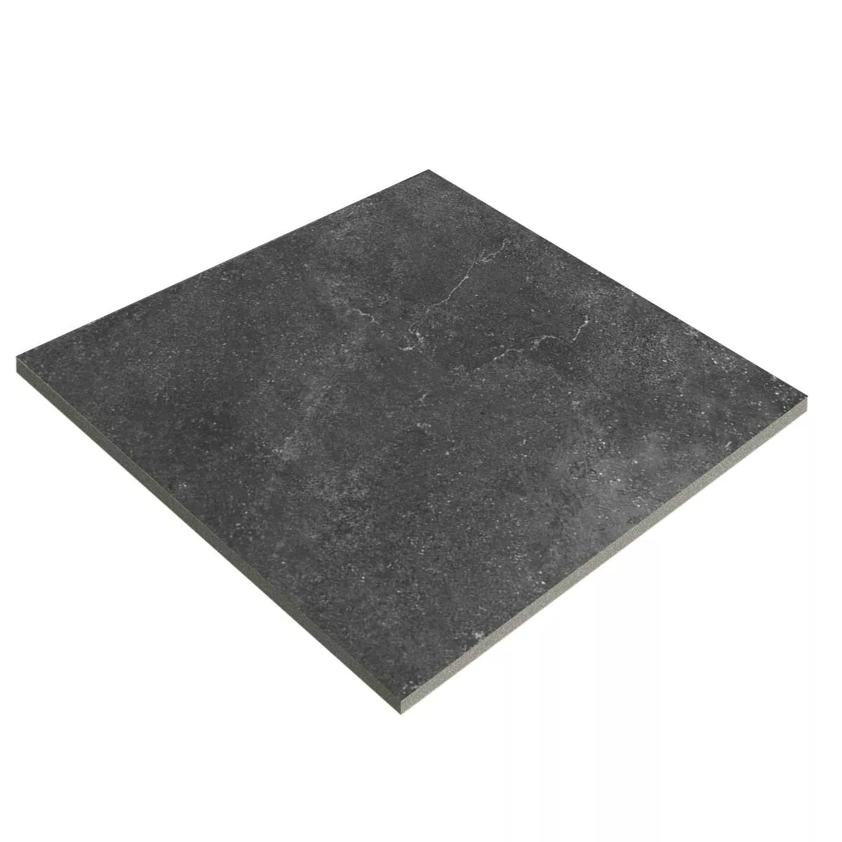 Losas Para Terrazas Azulejos De Gres Rockstone Negro 60x60x2 cm