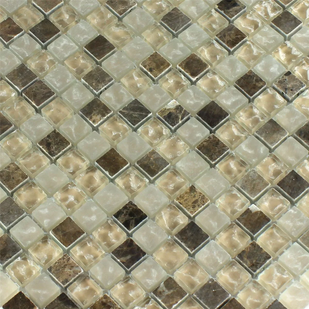 Azulejos De Mosaico Cristal Mármol Quebeck Marrón
