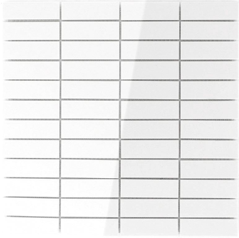 Azulejos De Mosaico Majesta Blanco Uni Pulido Stick