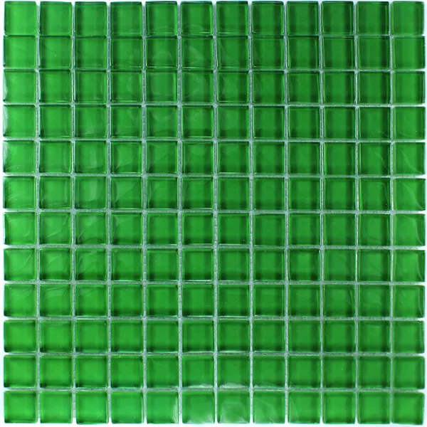 Muestra Mosaico De Cristal  Verde Uni