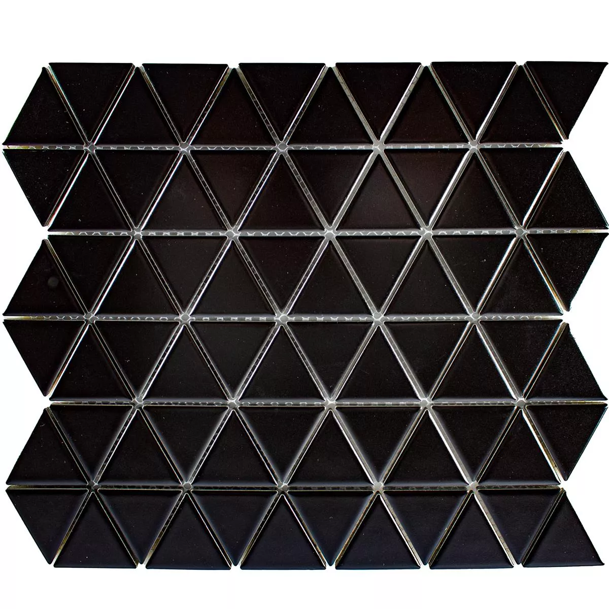 Cerámica Azulejos De Mosaico Arvada Triángulo Negro Mate