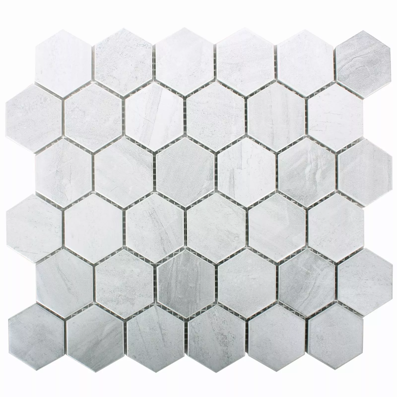 Cerámica Aspecto De Concreto Azulejos De Mosaico Shepherd Hexagonales Gris