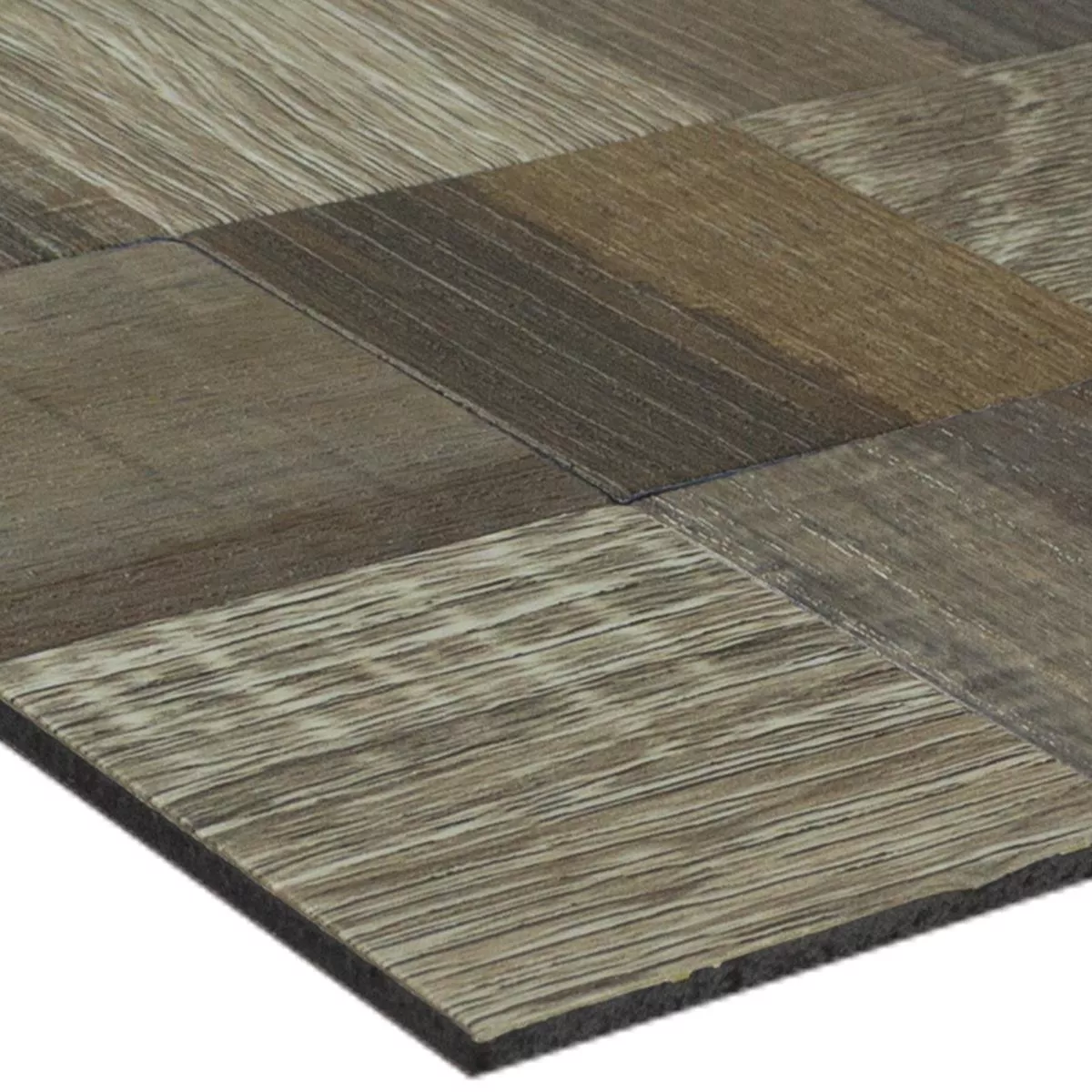 Metal Azulejos De Mosaico Autoadhesivo Aspecto de Madera Skypia Marrón Beige