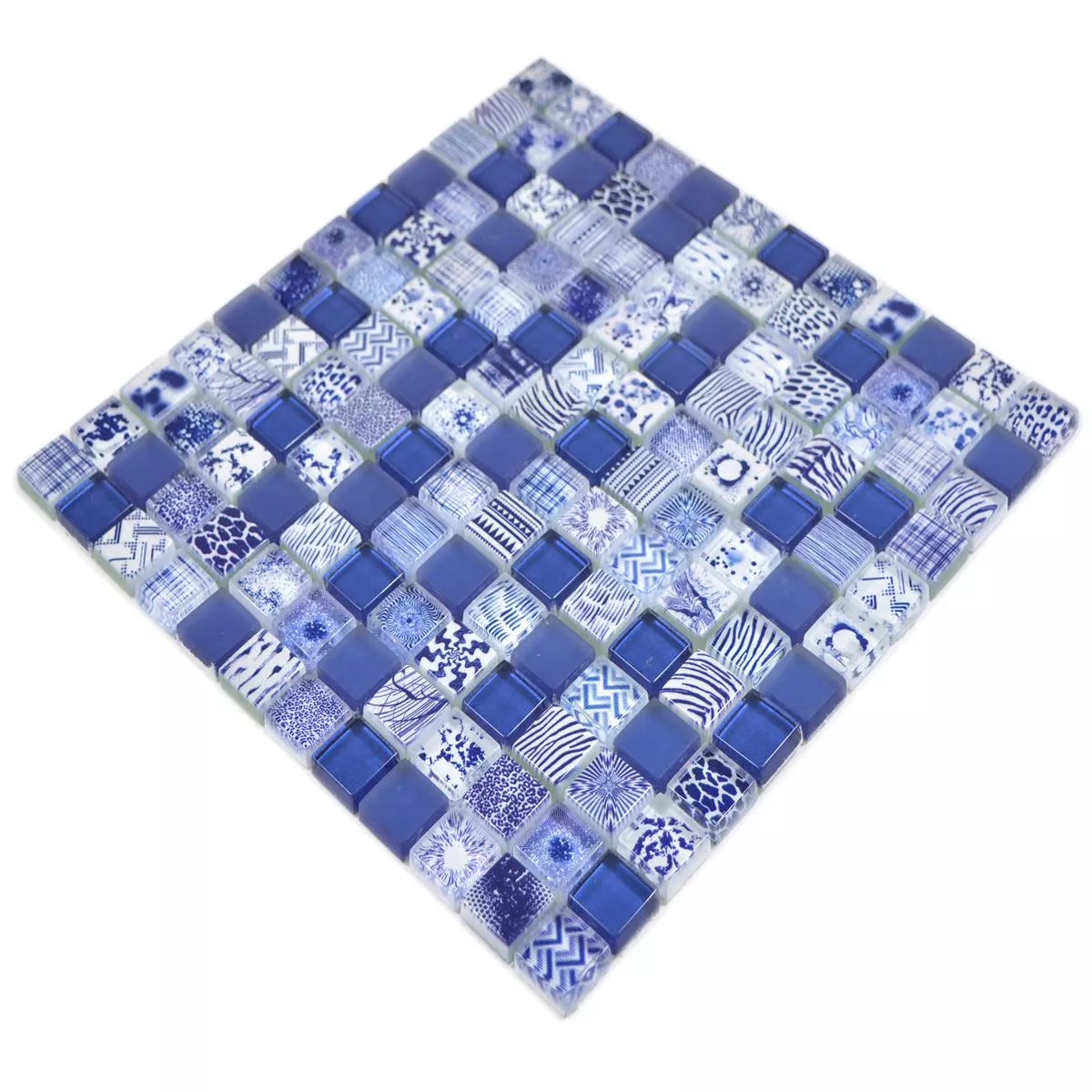 Mosaico De Cristal Azulejos Cornelia Aspecto Retro Azul