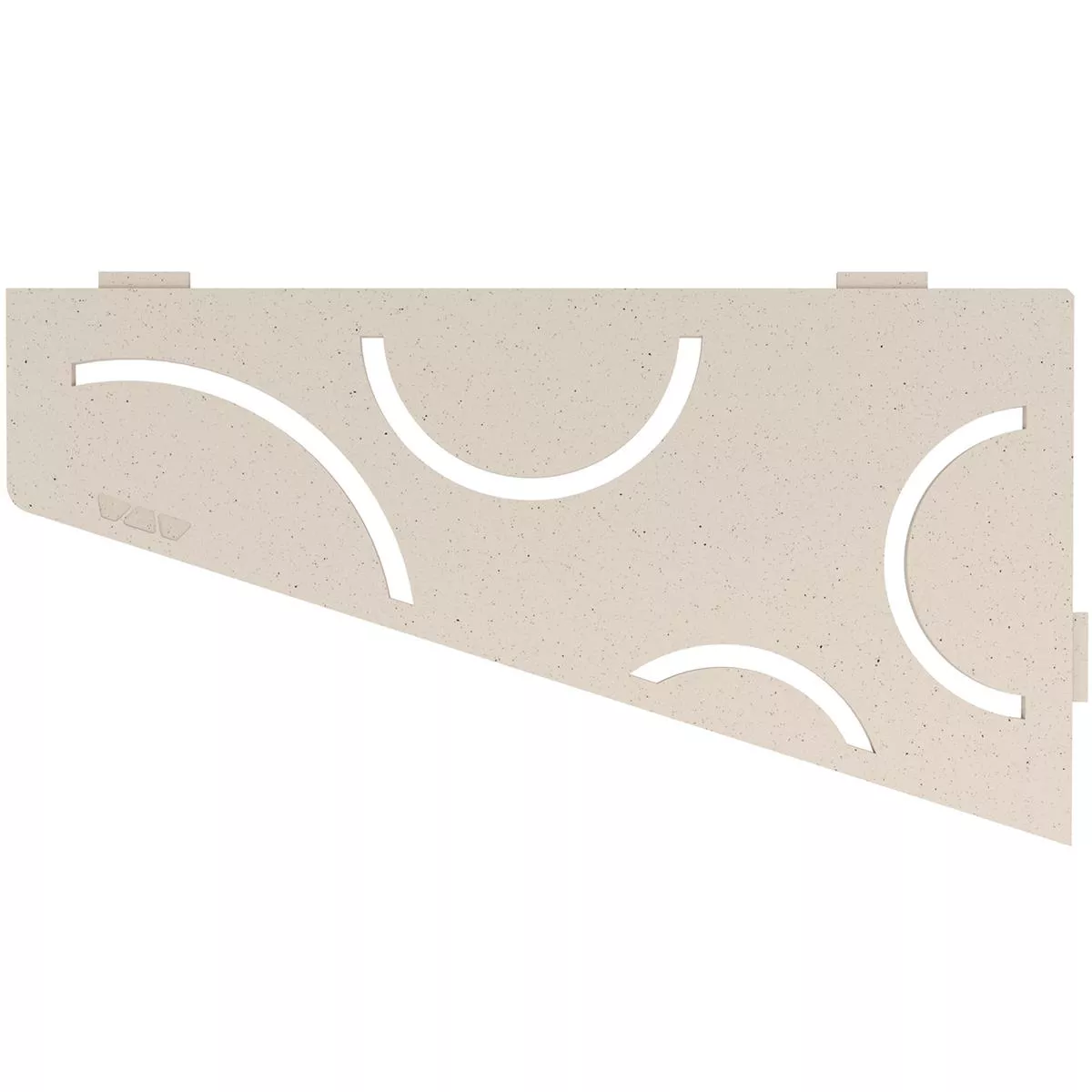 Estante de pared estante de ducha Schlüter cuadrado 15,4x29,5cm curvo marfil