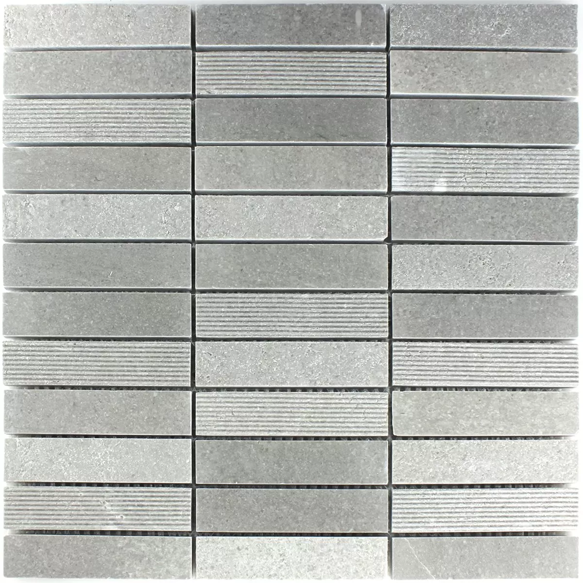Azulejos De Mosaico Mármol Brick Fresado Pulido Mate Gris