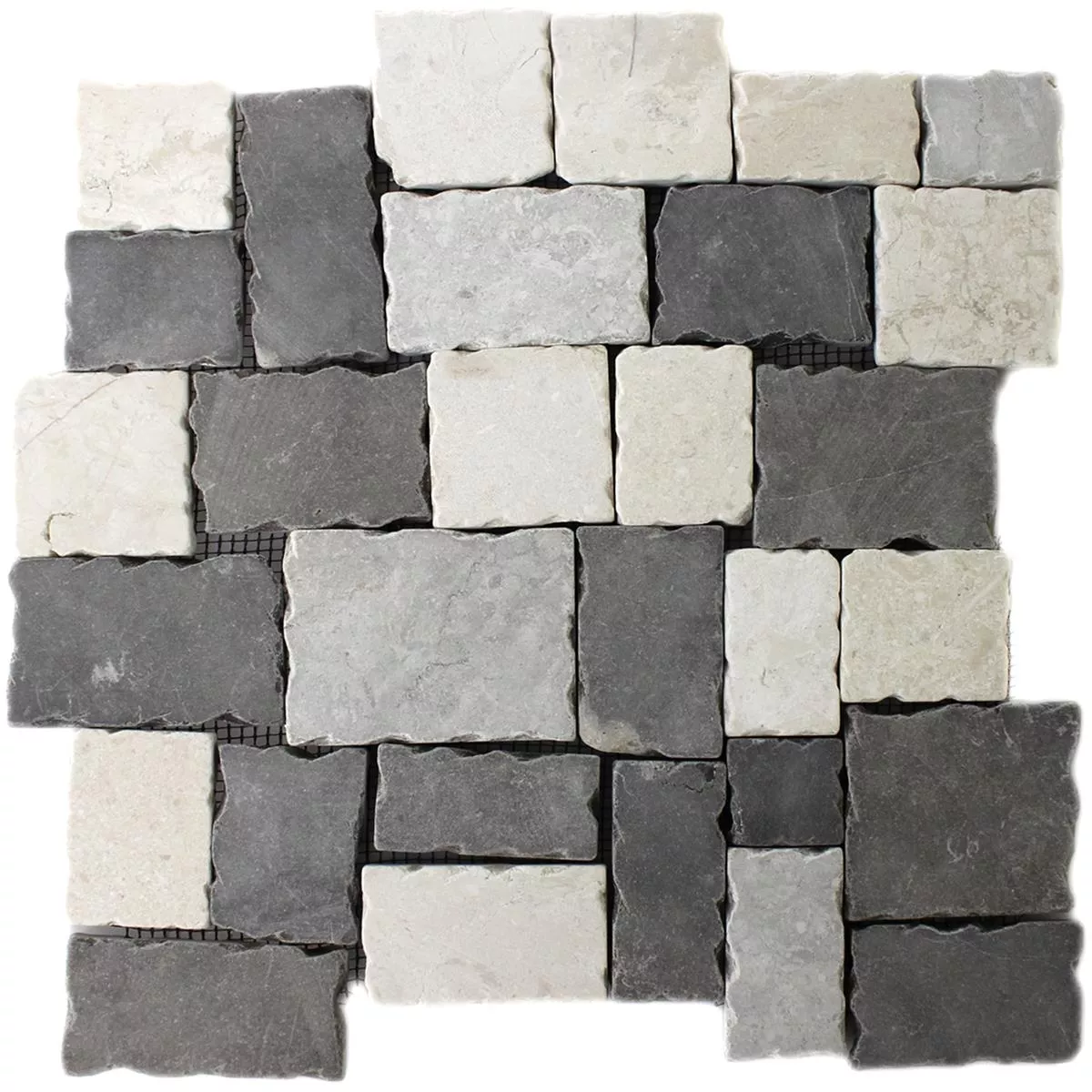 Azulejos De Mosaico Piedra Natural Negro Gris Beige